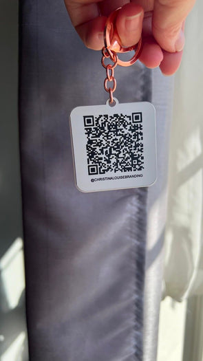 Personalized QR Code Keychain