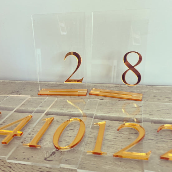 Acrylic Table Numbers