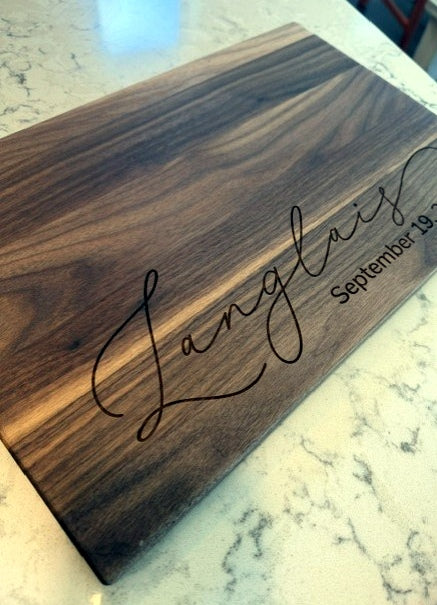 Personalized Walnut Cutting Board