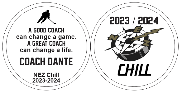 Personalized Coach Hockey Puck