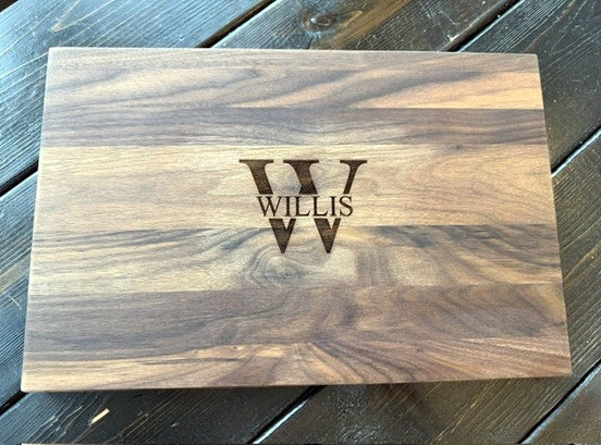 Personalized Walnut Cutting Board