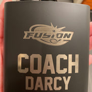 Personalized 6 oz Black Flask