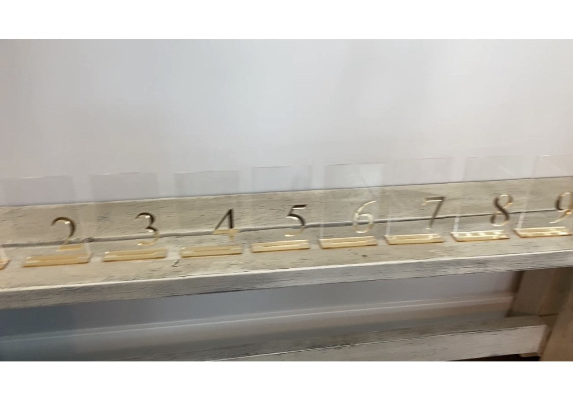 Acrylic Table Numbers