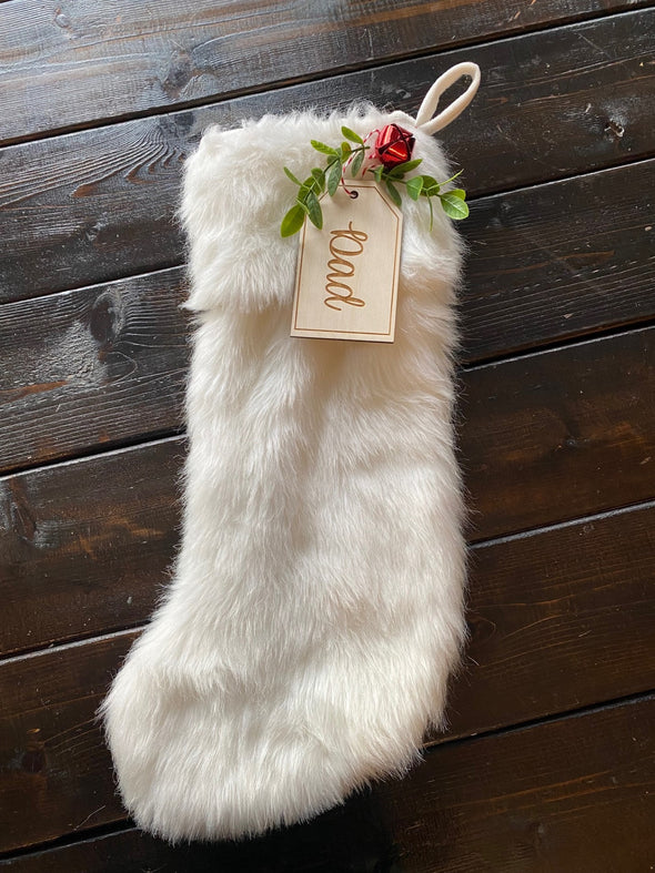 Wooden Stocking Tag