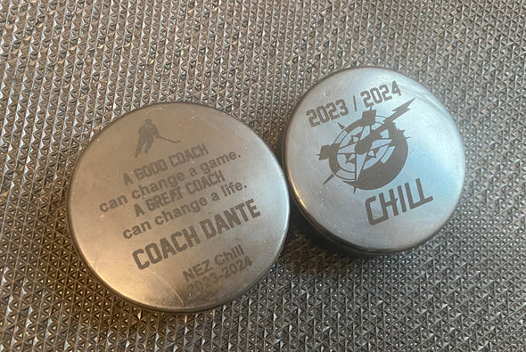 Personalized Coaches Puck