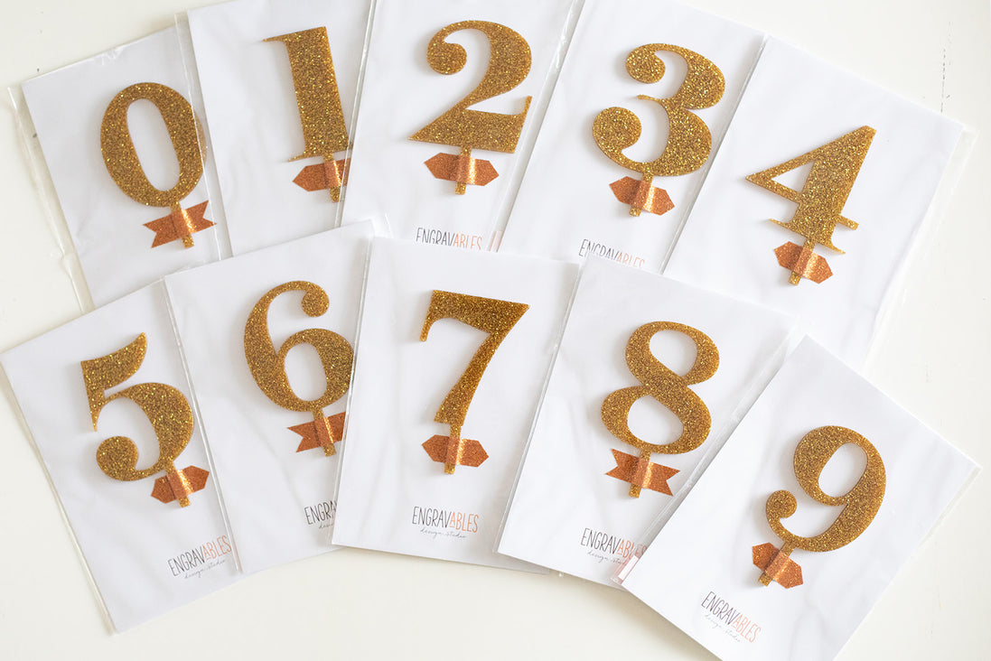 Numeric Cake Topper Sets