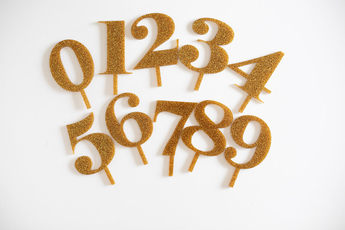Numeric Cake Topper Sets