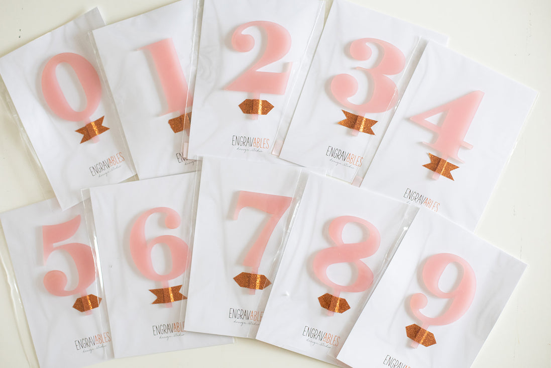 Numeric Cake Topper Sets