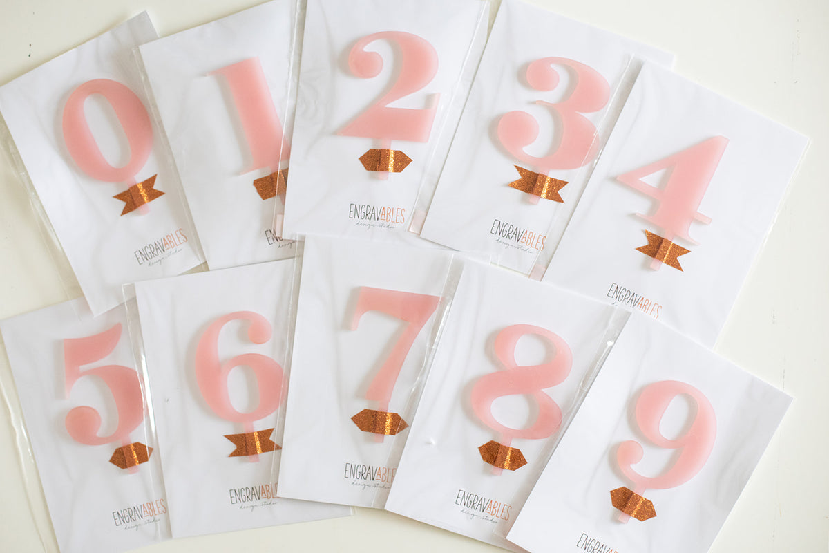 Numeric Cake Topper Sets