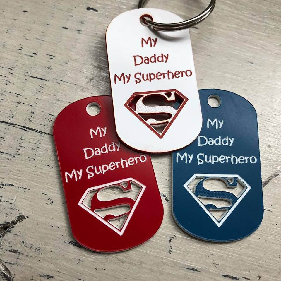 Superhero Dad Keychain