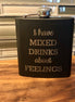 Personalized 6 oz Black Flask