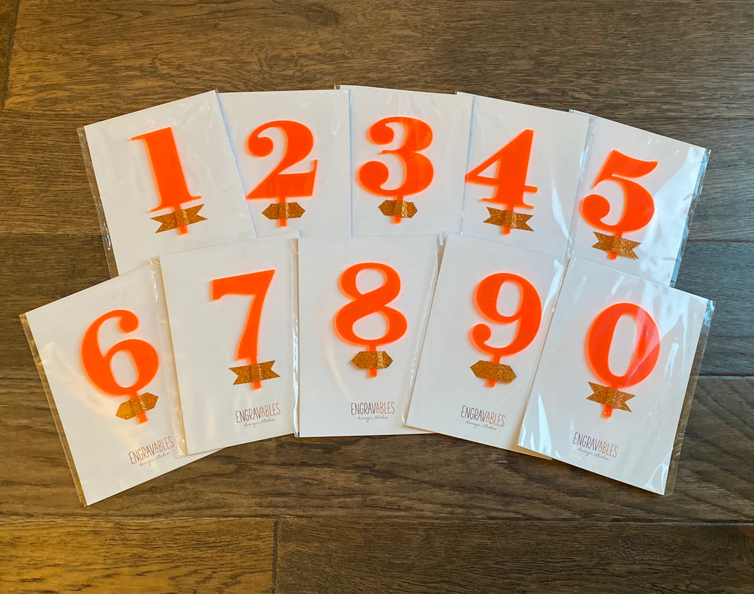 Numeric Cake Topper Sets