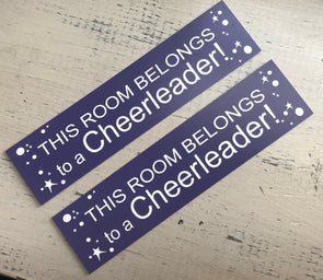 Door Sign - This Room Belongs to a Cheerleader