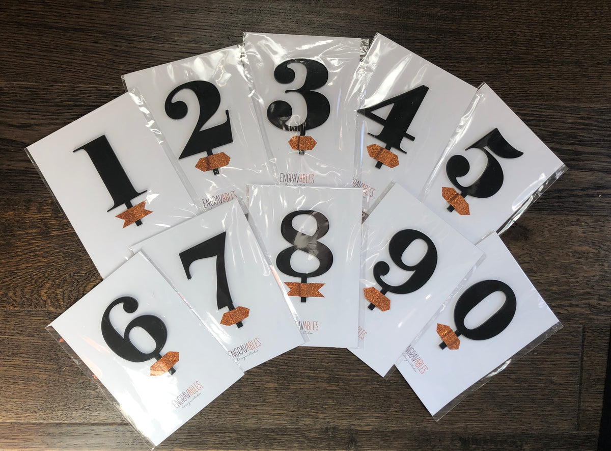 Numeric Cake Topper Sets