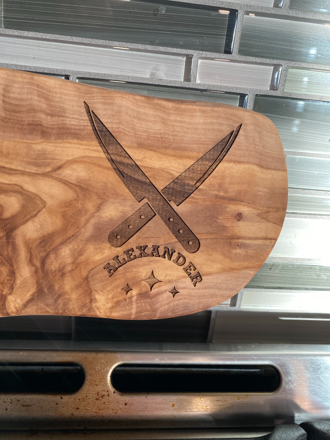 Custom Olive Wood Board
